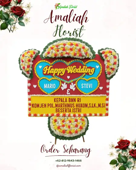 Papan Bunga Pernikahan Tongkaina